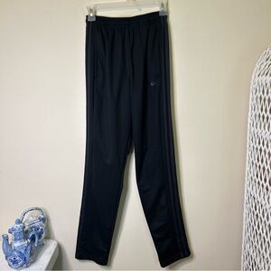 Adidas Activewear Pants Women’s Small Black Drawstring Elastic Waist Logo Stripe